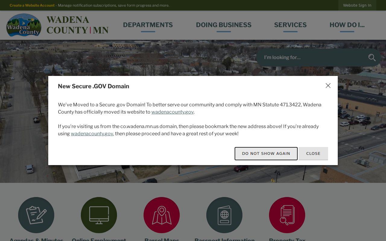 Wadena County court docket county government records context