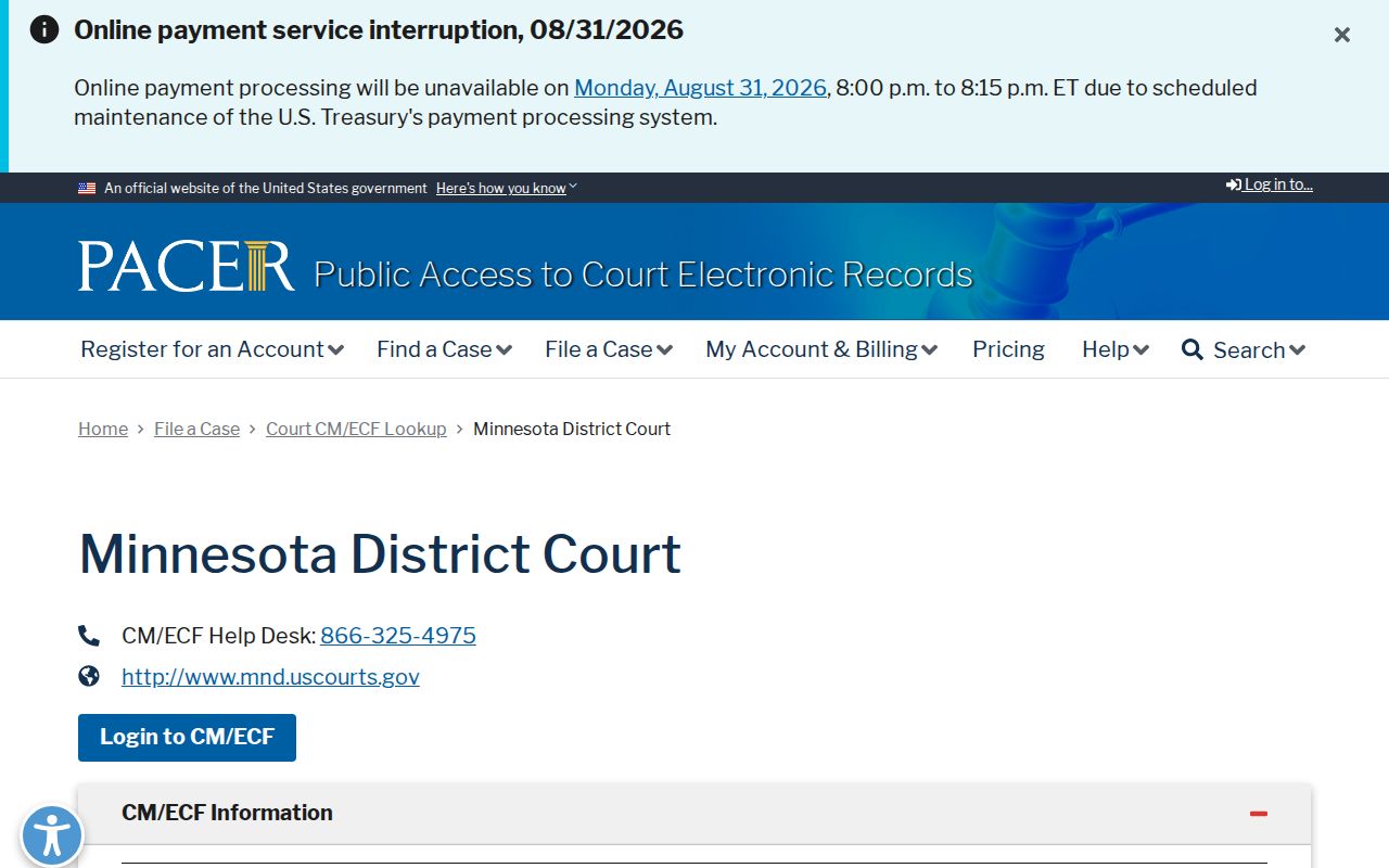 Menahga court docket federal court distinction