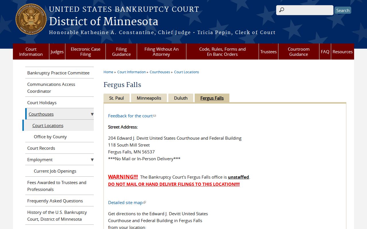 Verndale court docket separate bankruptcy court