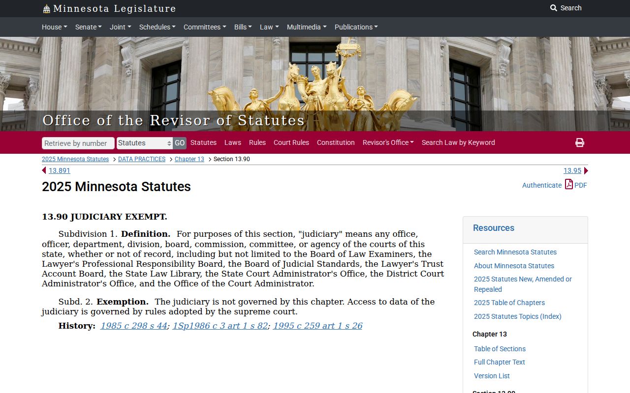 Wadena County criminal court dockets Minnesota judiciary access law